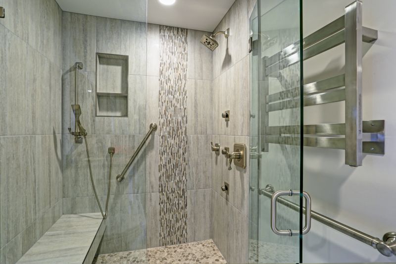 Corner Shower with Sliding Door
